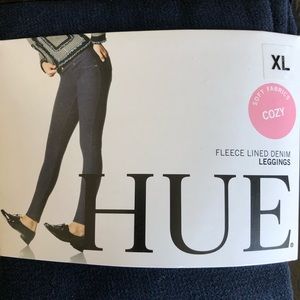 hue fleece lined denim leggings